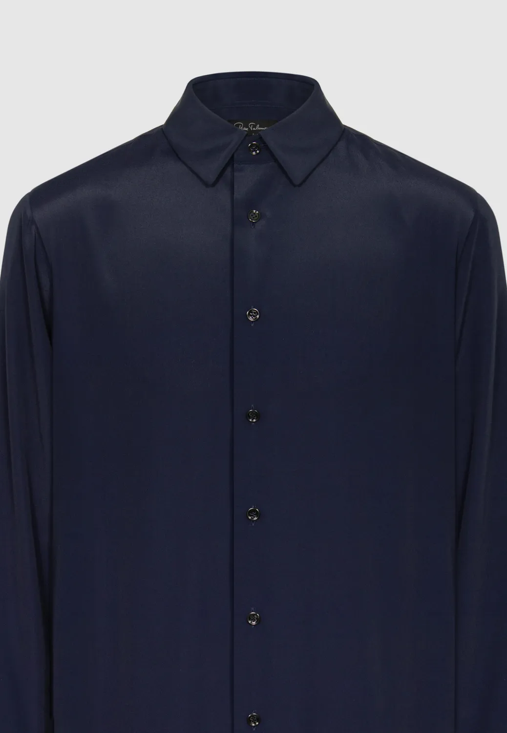 Pierre Talamon chemise crêpe fluide bleu marine