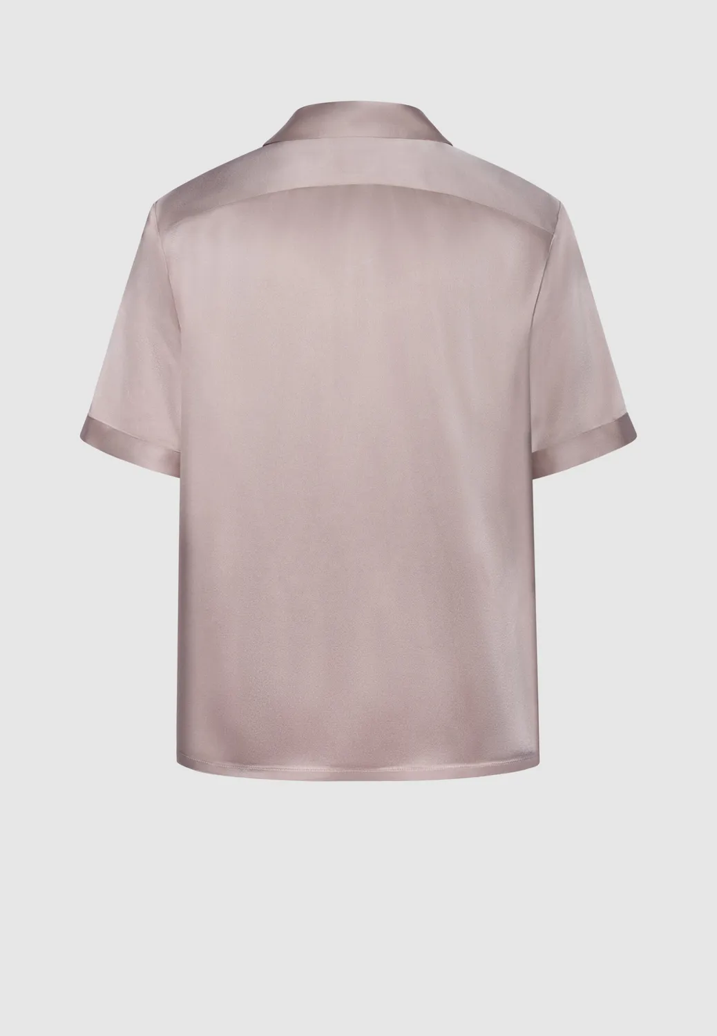 Pierre Talamon chemise satin rose col hawaïen
