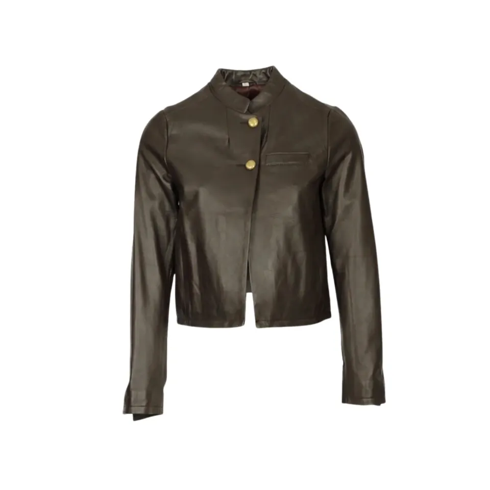 Oakwood Astra 65105 veste choco cuir col montant