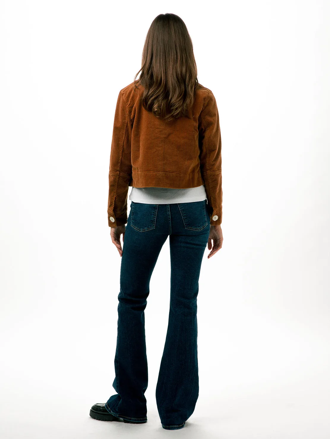 Cotelé Paris Daisy veste femme caramel velours côtelé