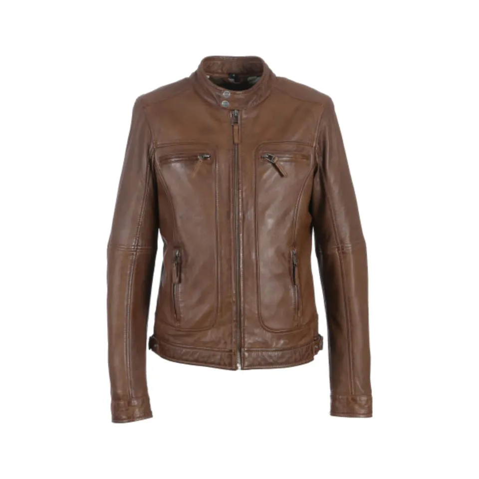 Oakwood Casey 60901 blouson cuir tobacco motard