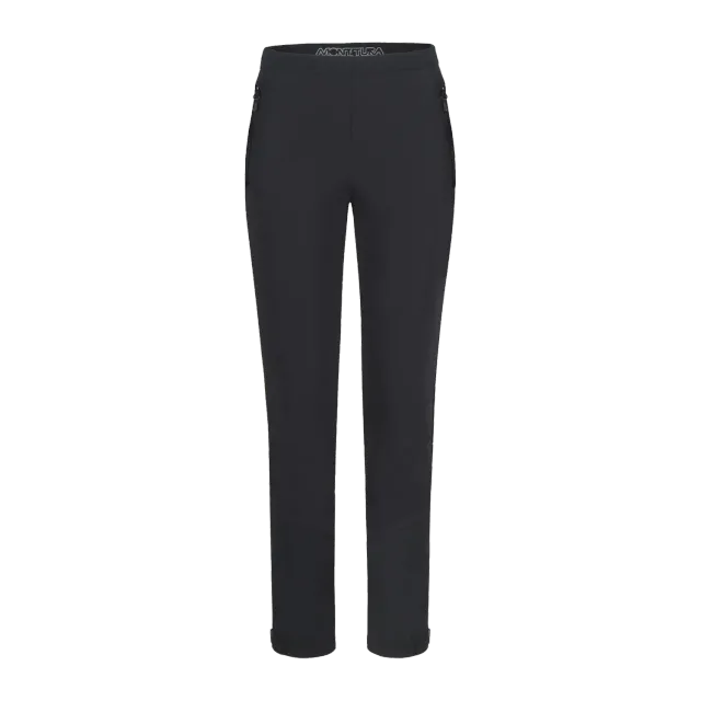 Montura Poison -5cm pantalon softshell femme noir coupe-vent