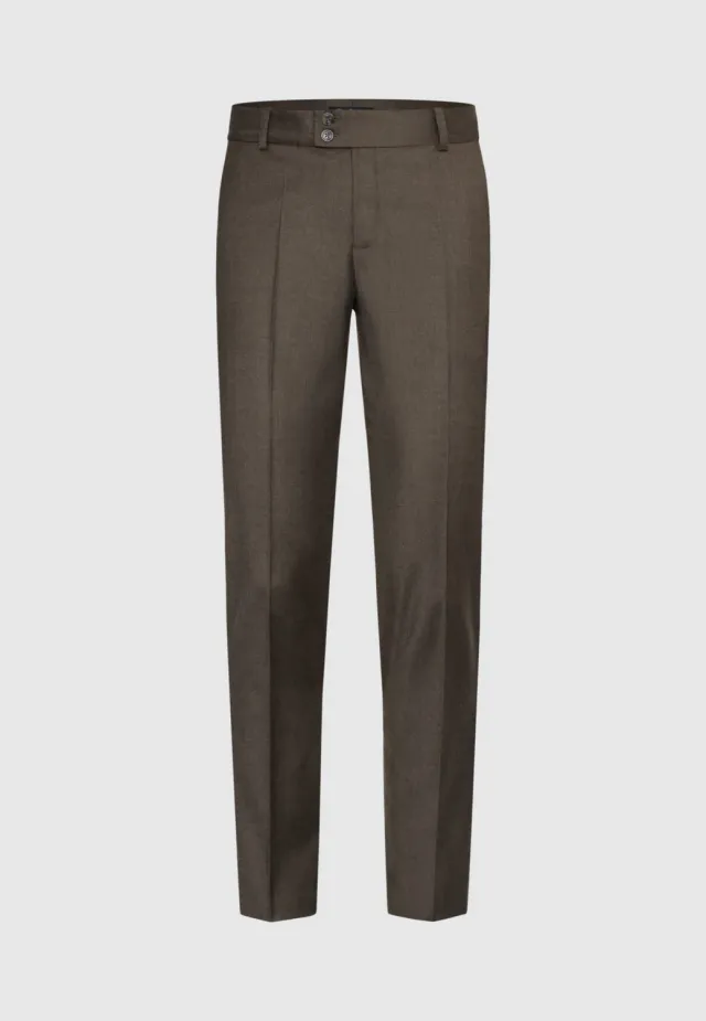 Pierre Talamon pantalon flanelle brun chaud