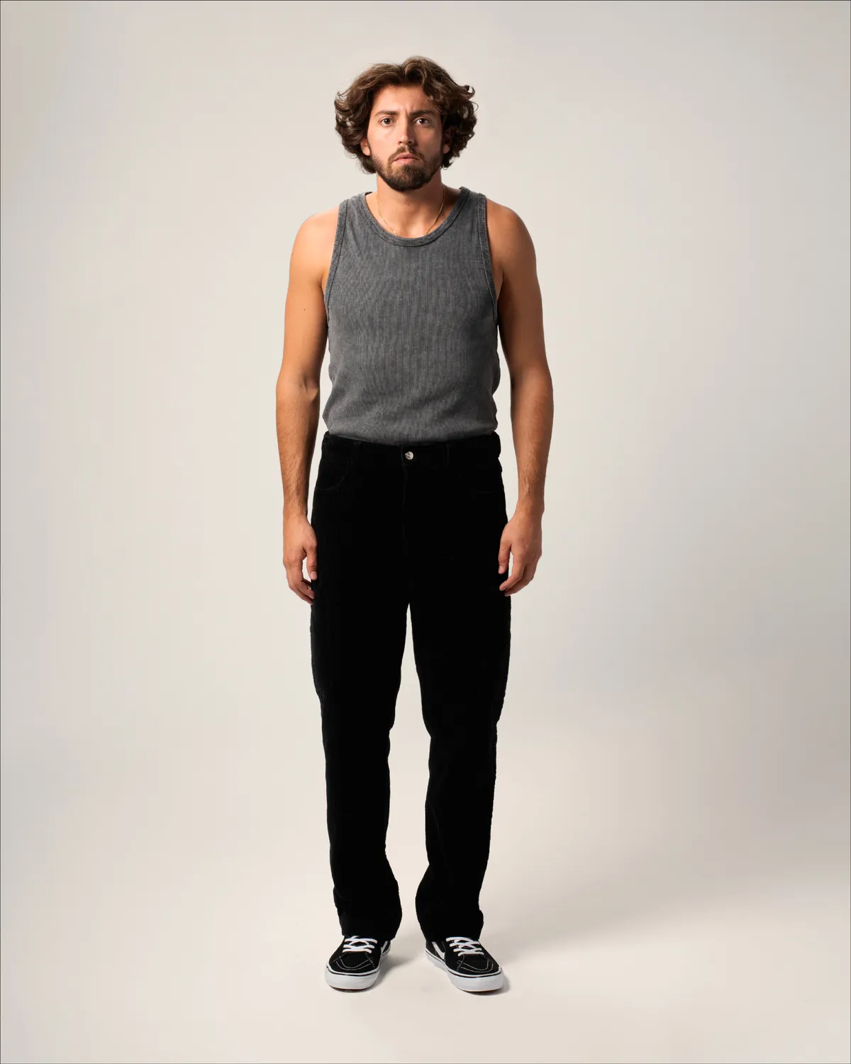 Cotelé Paris Cargo pantalon velours noir coton bio