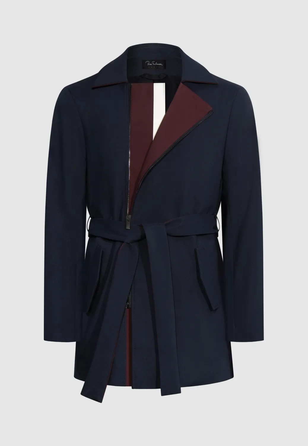 Pierre Talamon Kerin trench bleu court déperlant