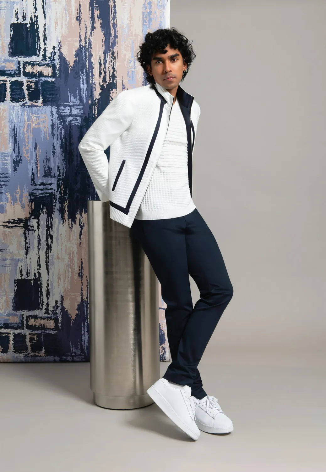 Pierre Talamon blouson Matore blanc