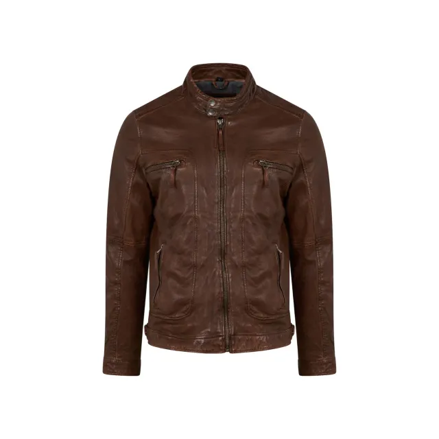 Oakwood Casey 60901 blouson cuir homme cacao slim