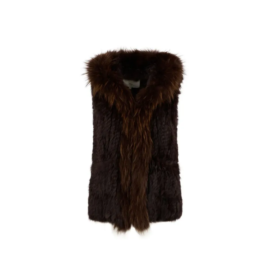 Oakwood Maliha 64900 gilet marron fourrure lapin