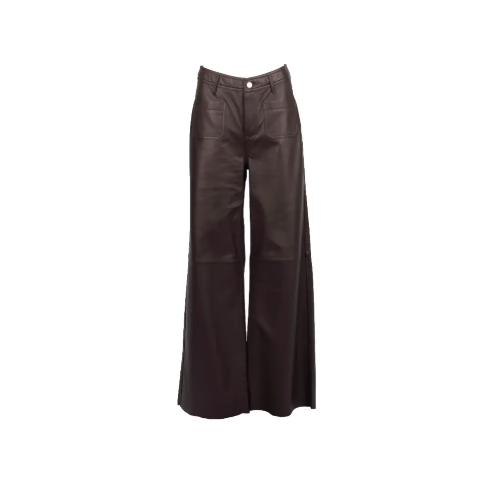 Oakwood Yummy 65319 pantalon large cuir choco