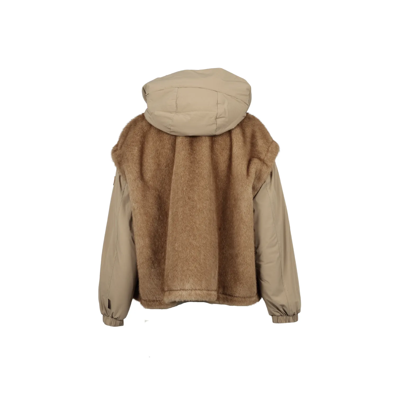 Oakwood Etna 65291 blouson fausse fourrure taupe capuche