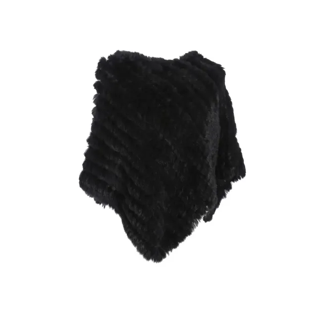 Oakwood Davos 56034 poncho fourrure véritable noir