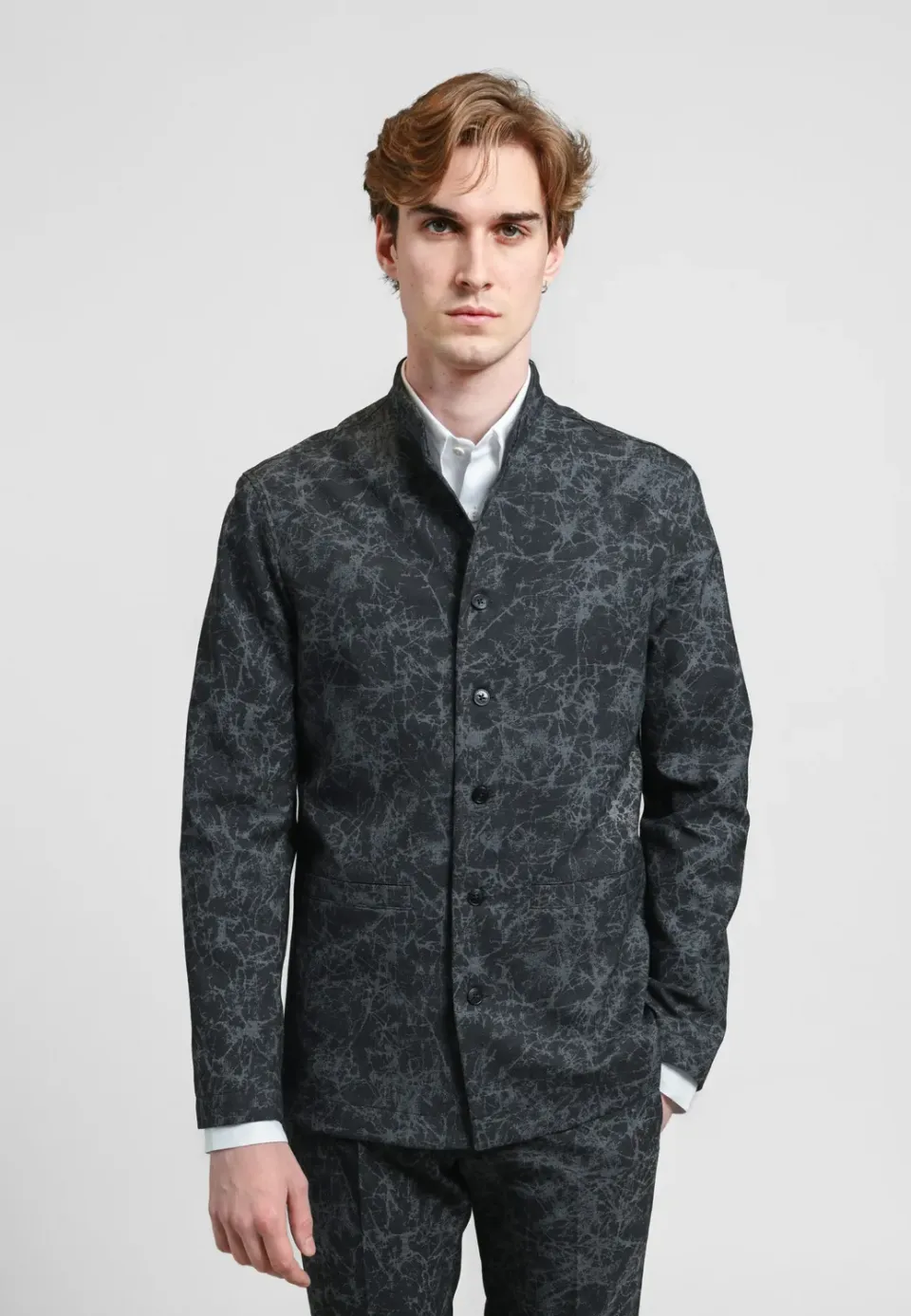 Pierre Talamon Doub Marble veste coupe droite