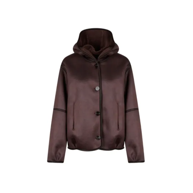 Oakwood Natacha 65145 veste laine réversible marron foncé