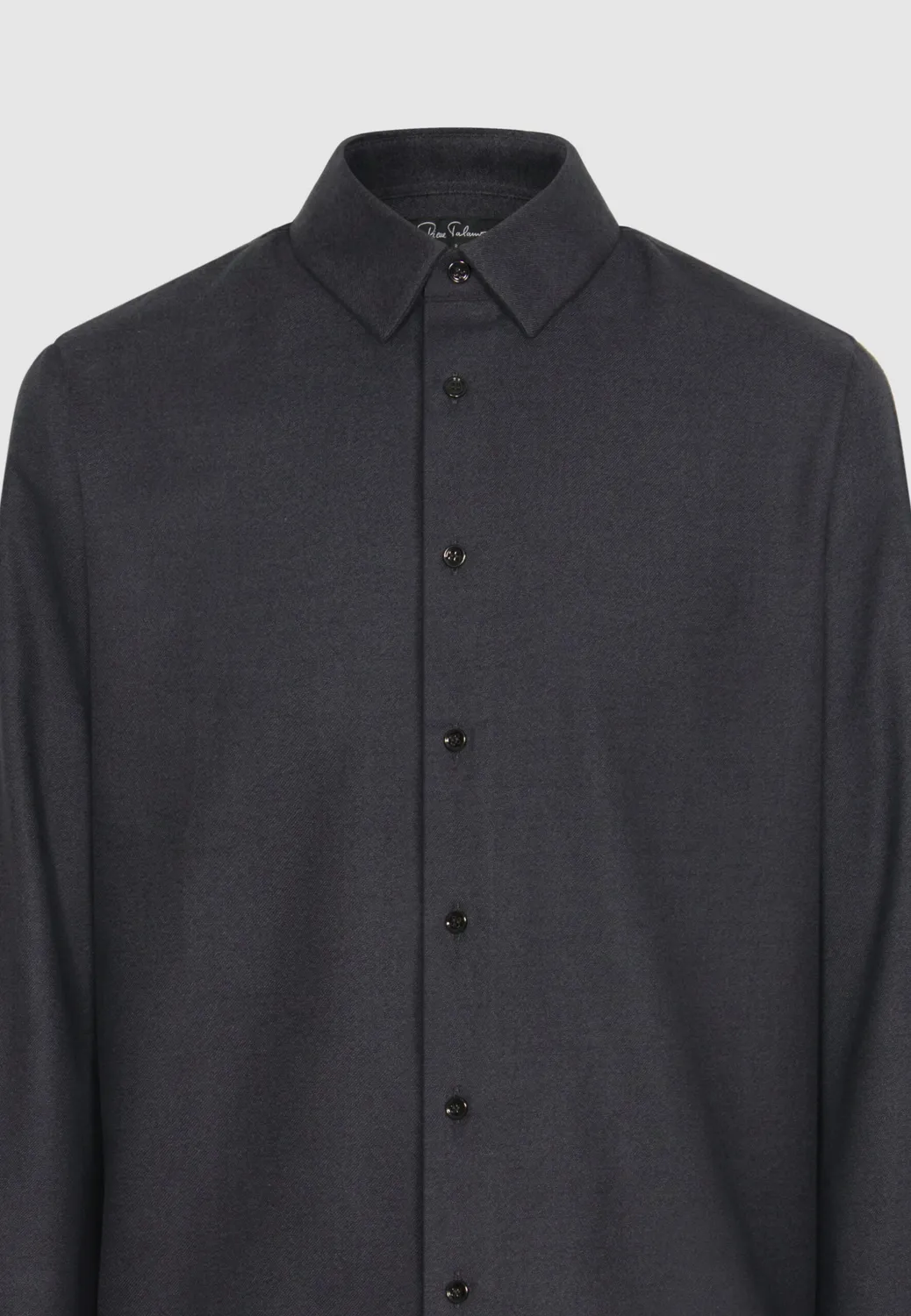 Pierre Talamon chemise flanelle coton gris