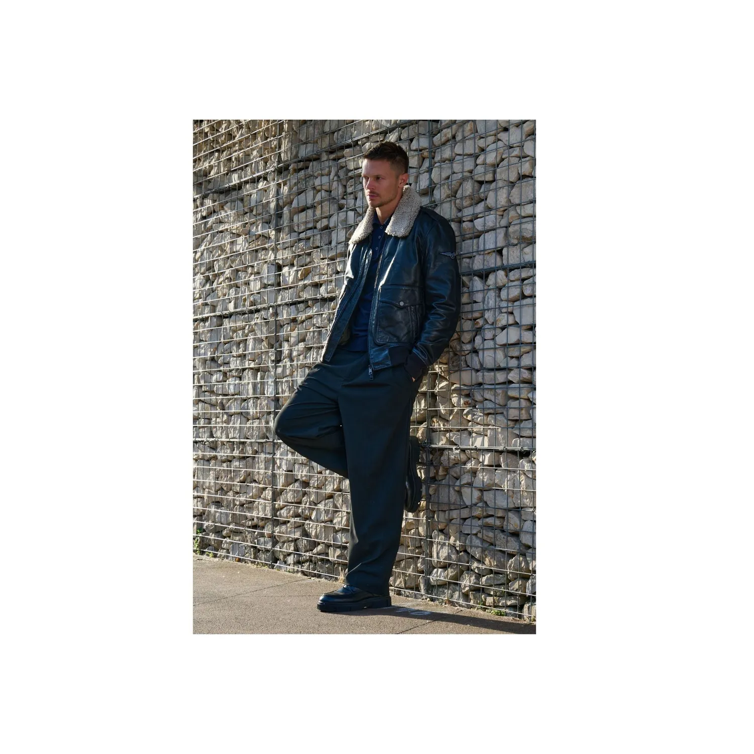 Oakwood Gennaro 64948 blouson cuir noir mouton