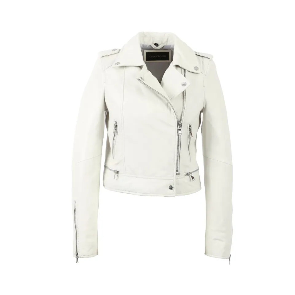 Oakwood Yoko 62326 blouson cuir blanc