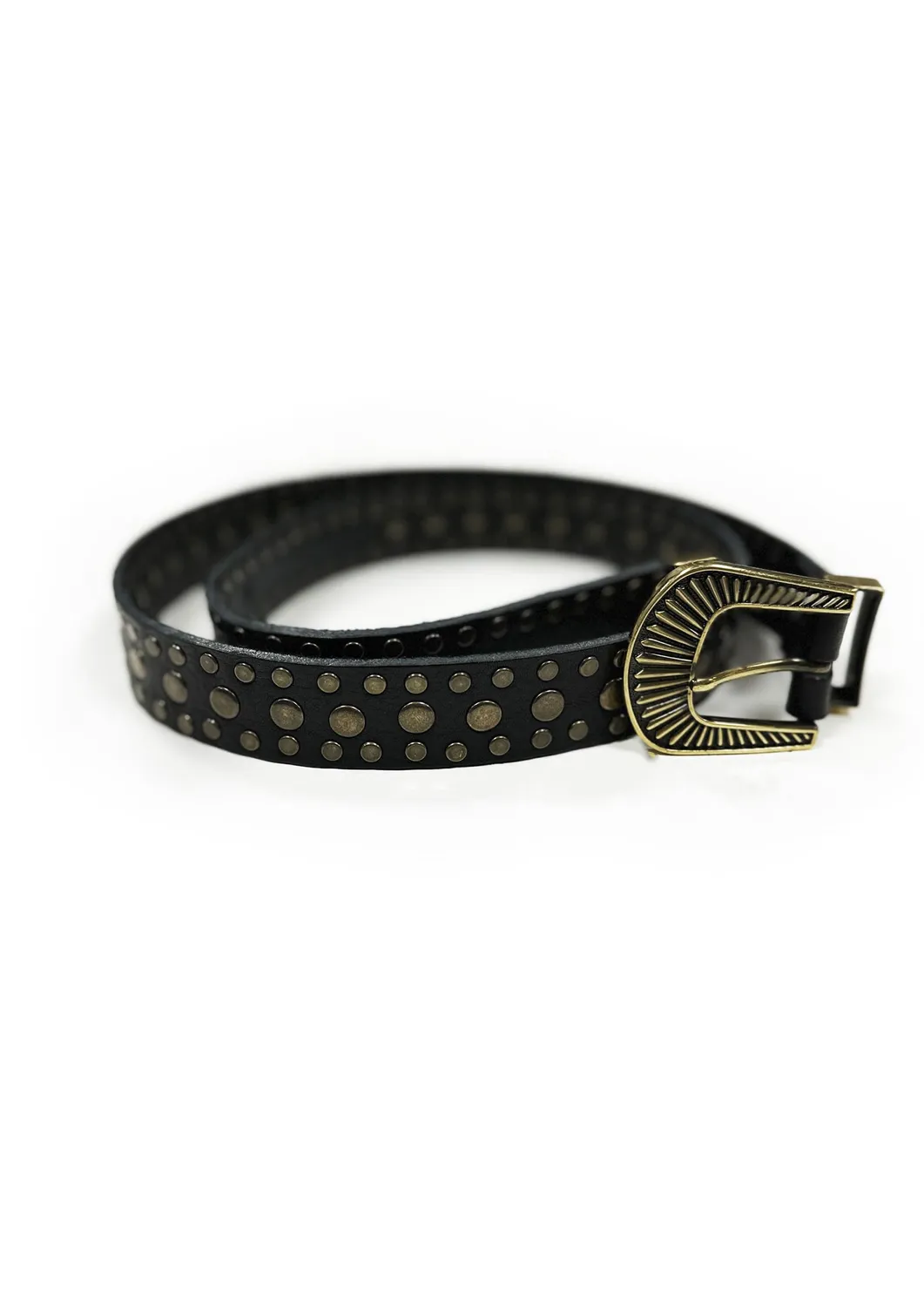 Paolo Leduc Corrective Service ceinture cuir noir cloutée