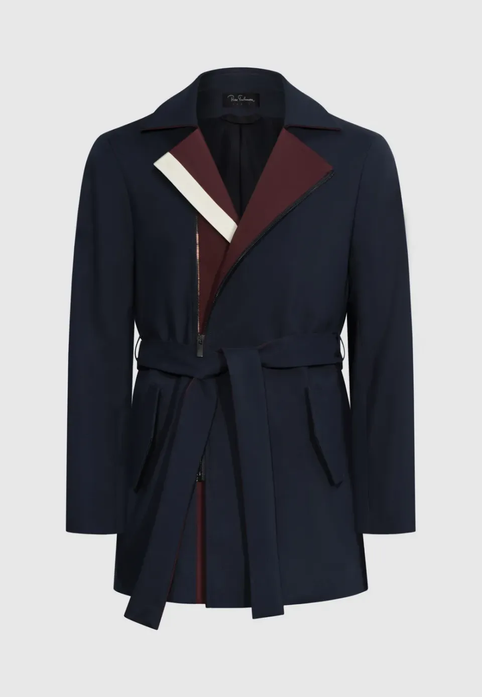 Pierre Talamon Kerin trench bleu court déperlant