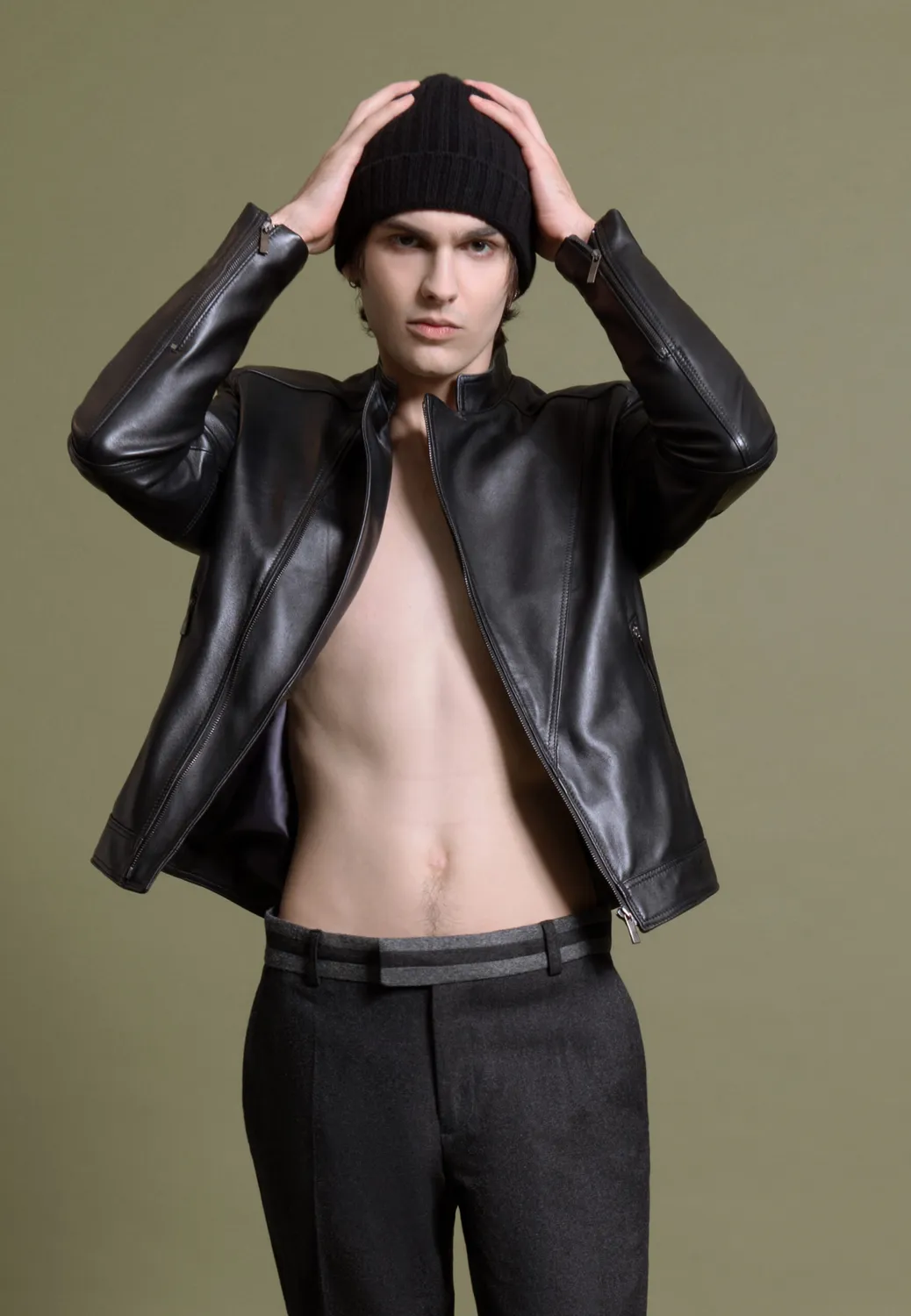 Pierre Talamon bonnet noir hiver homme