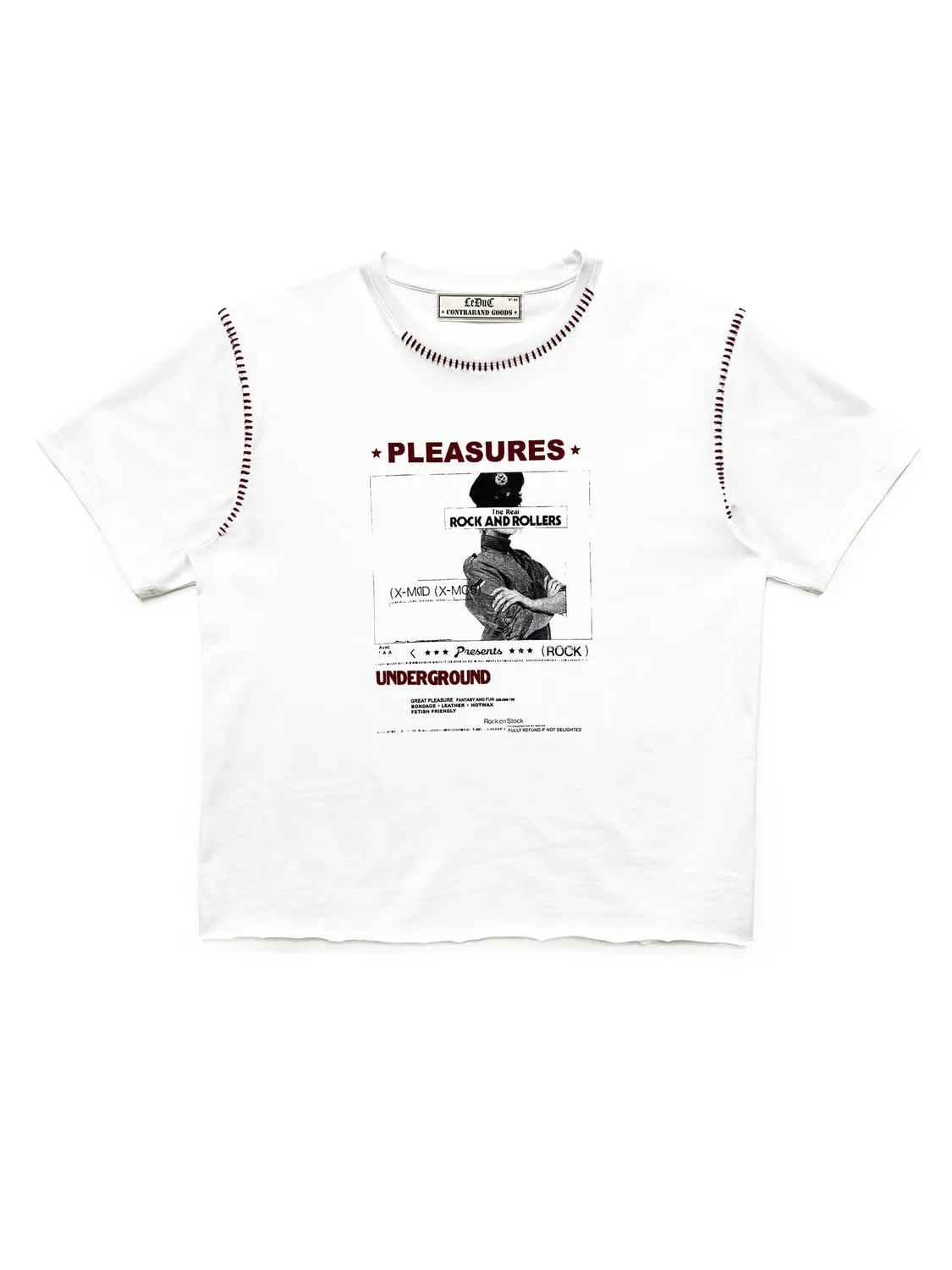 Paolo Leduc Pleasures t-shirt blanc imprimé collage vintage
