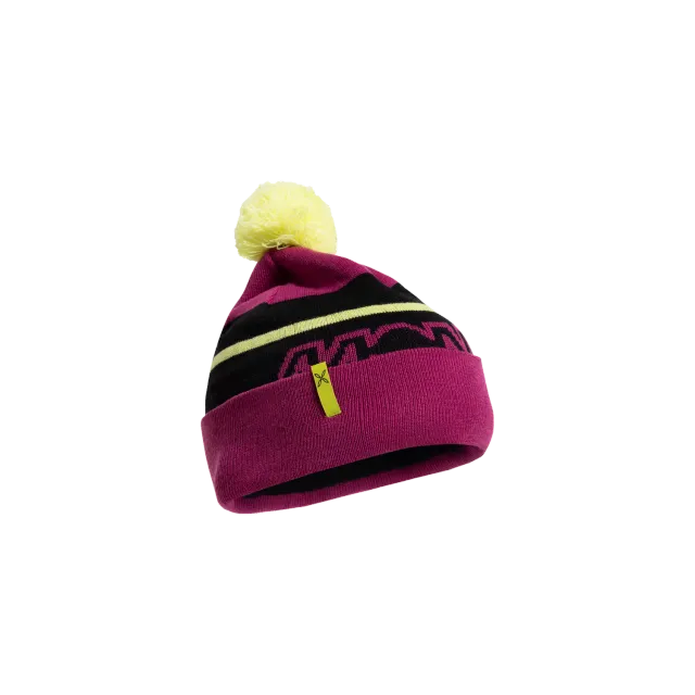 Montura Pop Beanie bonnet pompon noir chaud doublure polaire