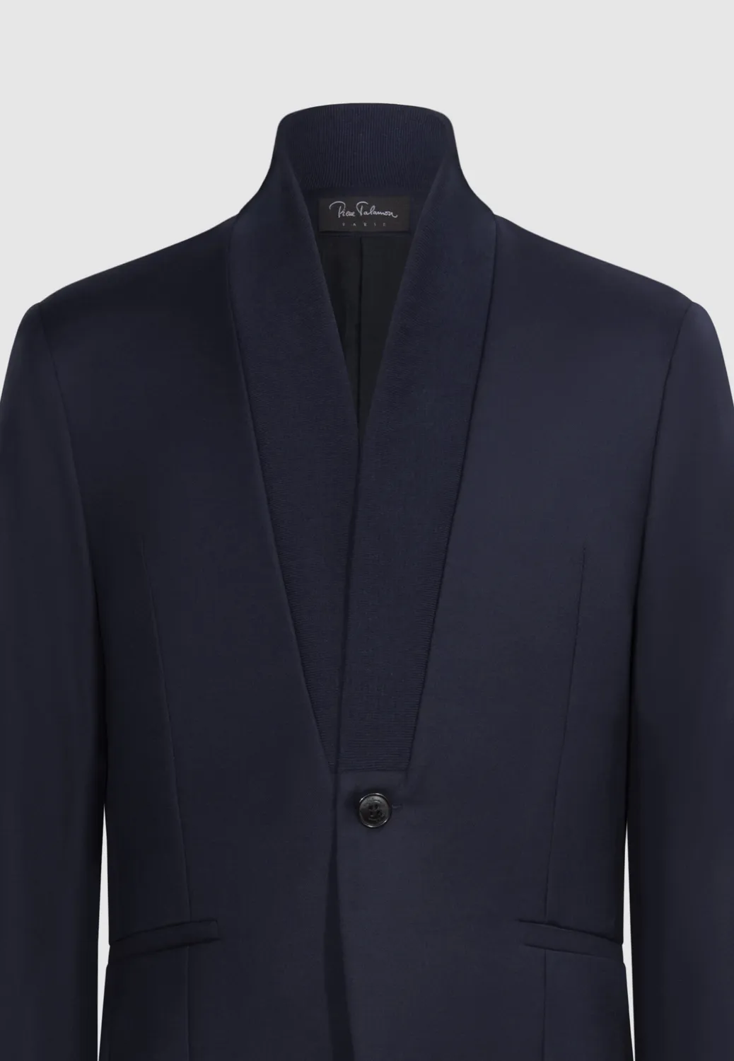 Pierre Talamon veste col maille marine laine