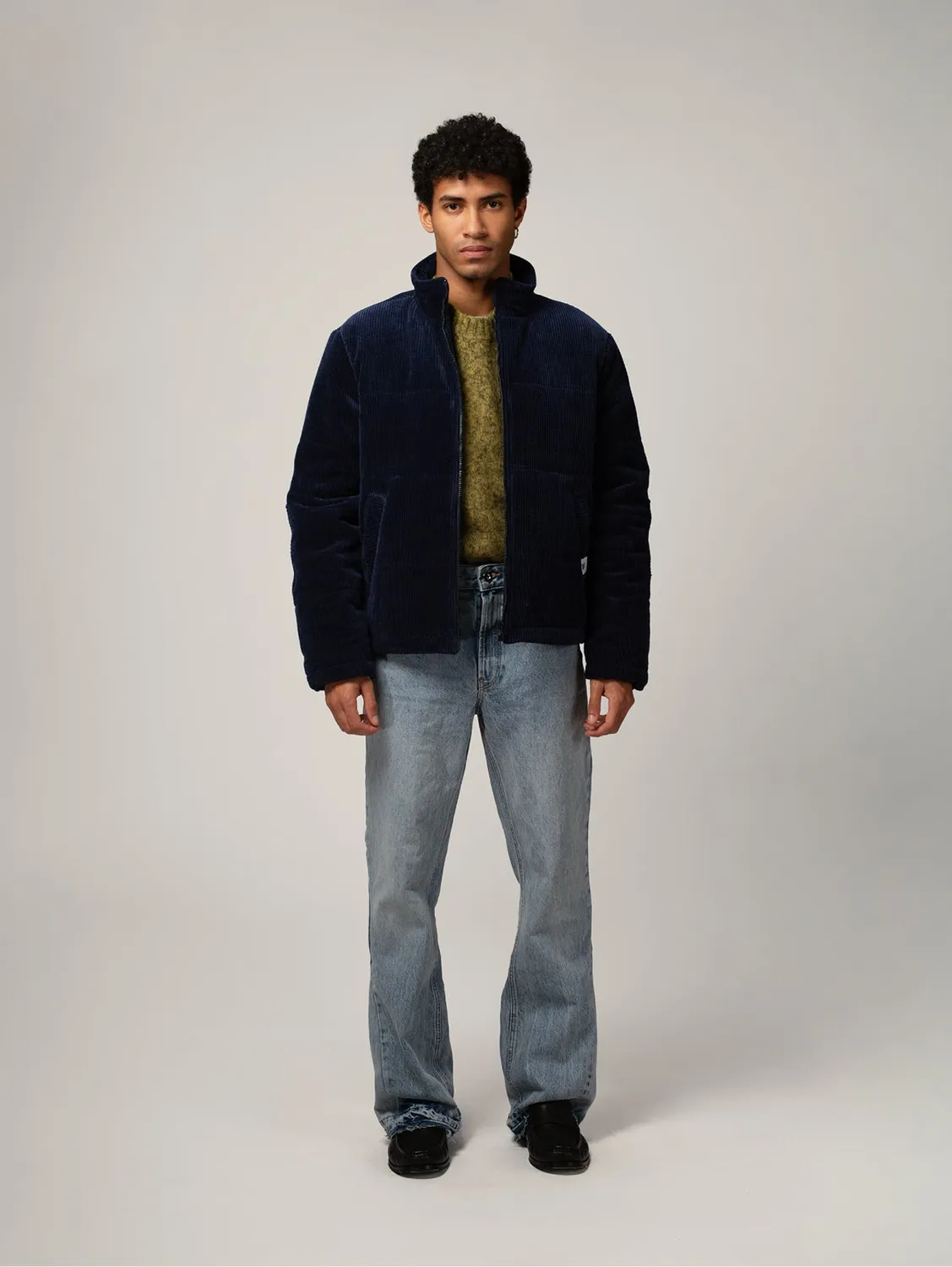 Cotelé Paris Puffer Navy doudoune velours navy