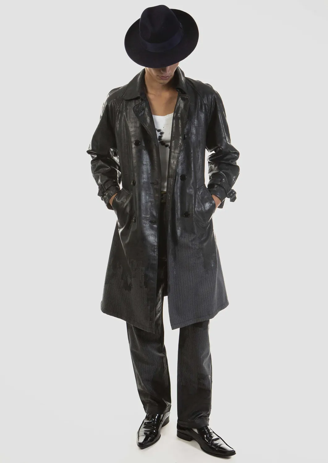 Paolo Leduc Black Pearl trench noir taille M