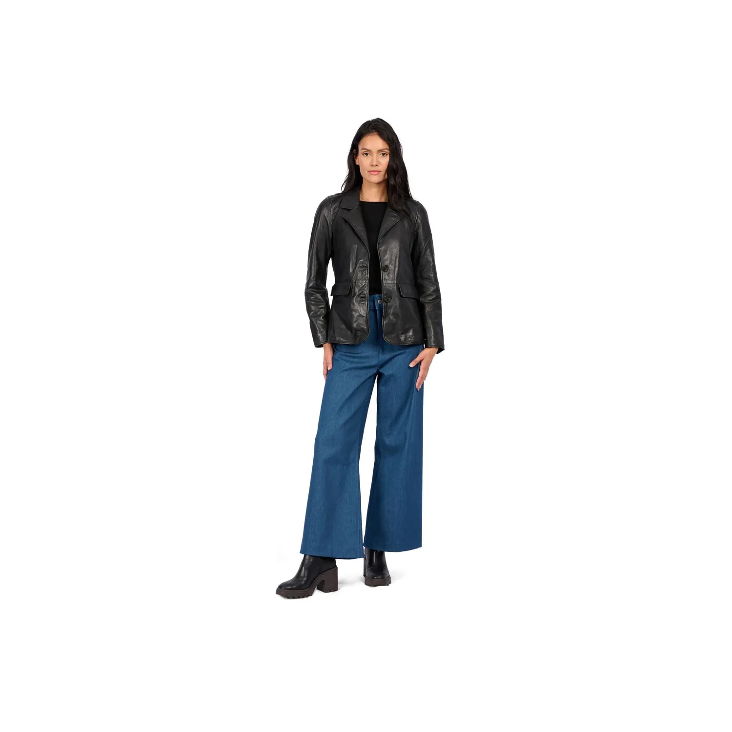Oakwood Legacy 64950 veste cuir véritable noir blazer