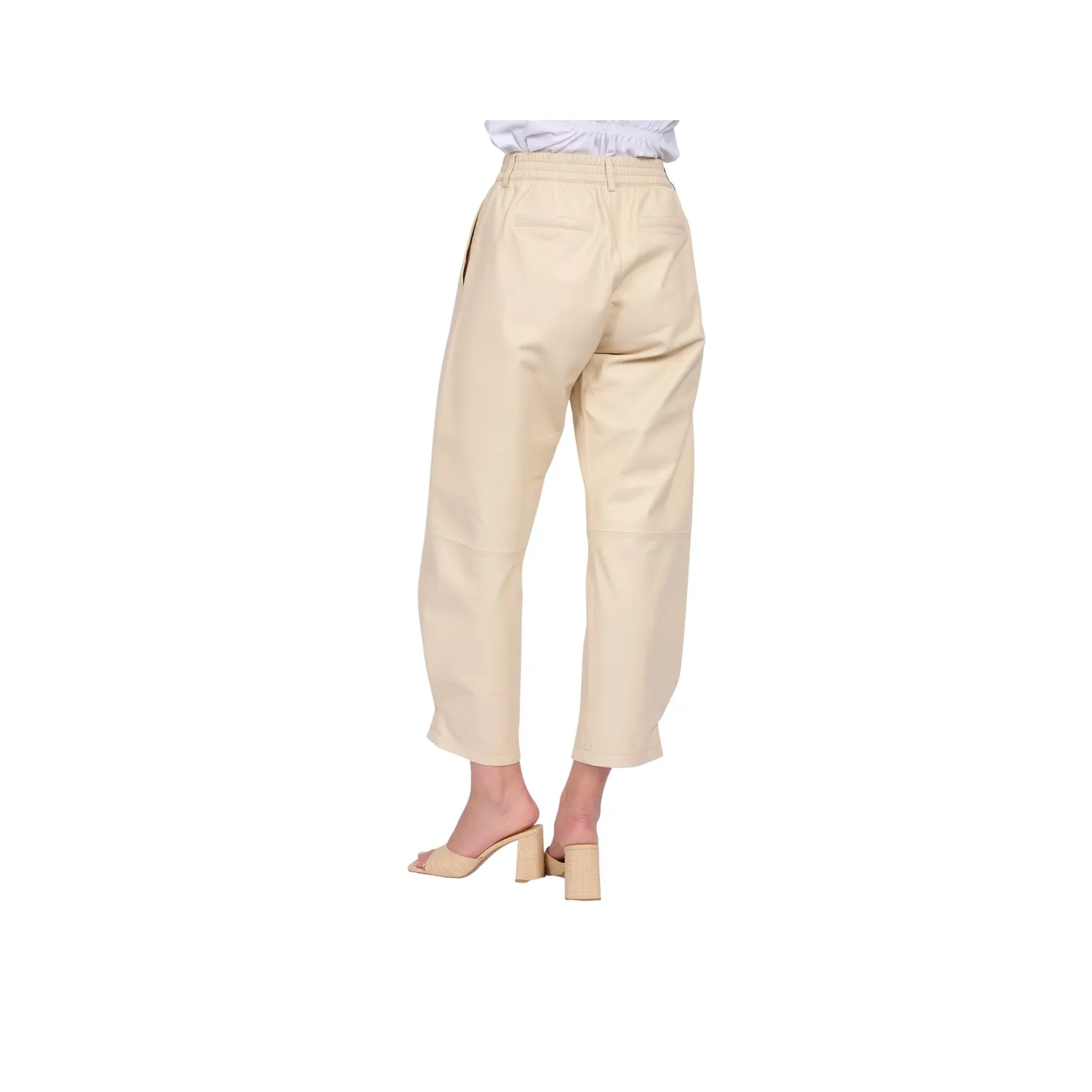 Oakwood Mia 65214 pantalon cuir coquille large