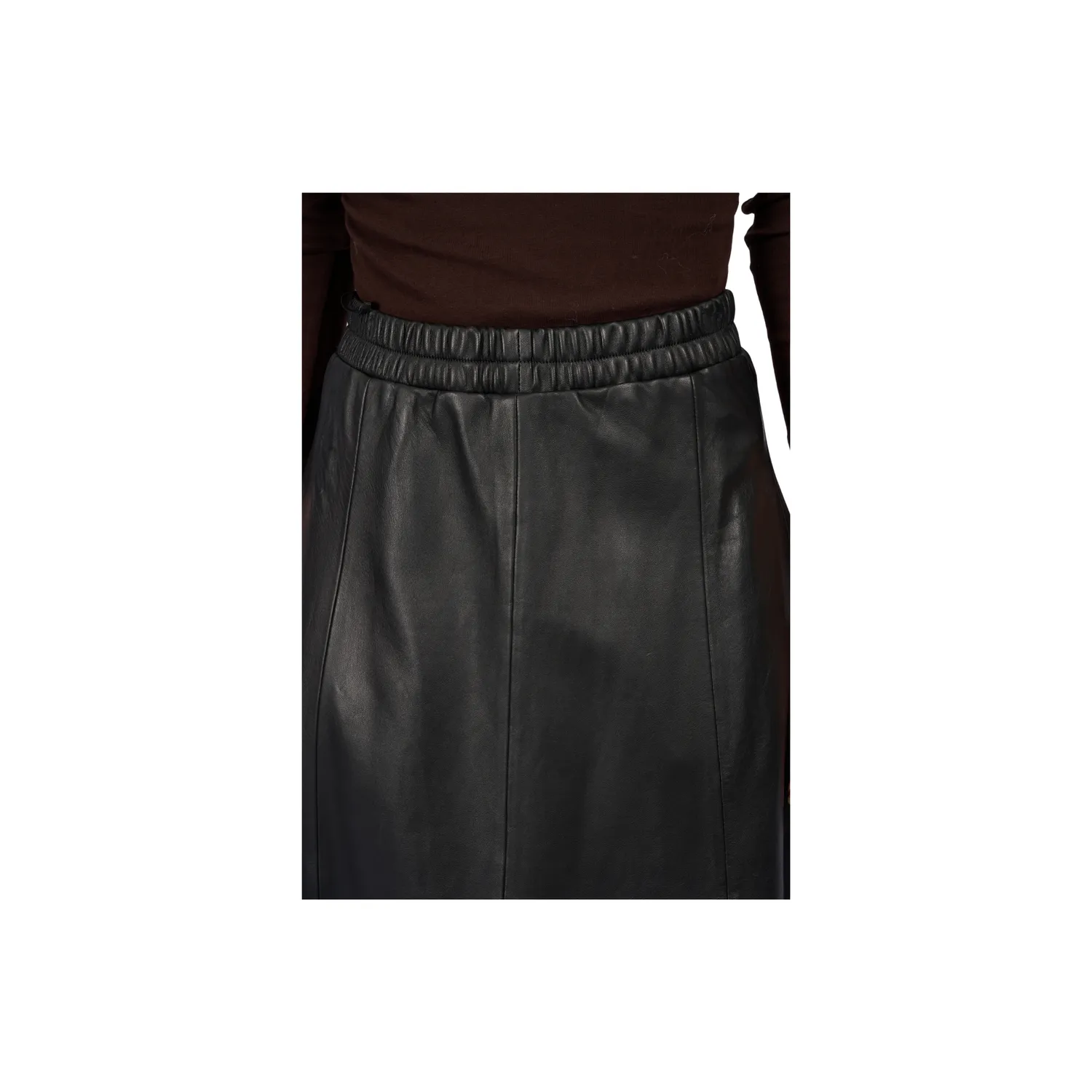Oakwood Nahee 65102 jupe longue cuir véritable noir