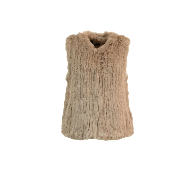 Oakwood Magali 62683 gilet fourrure beige foncé