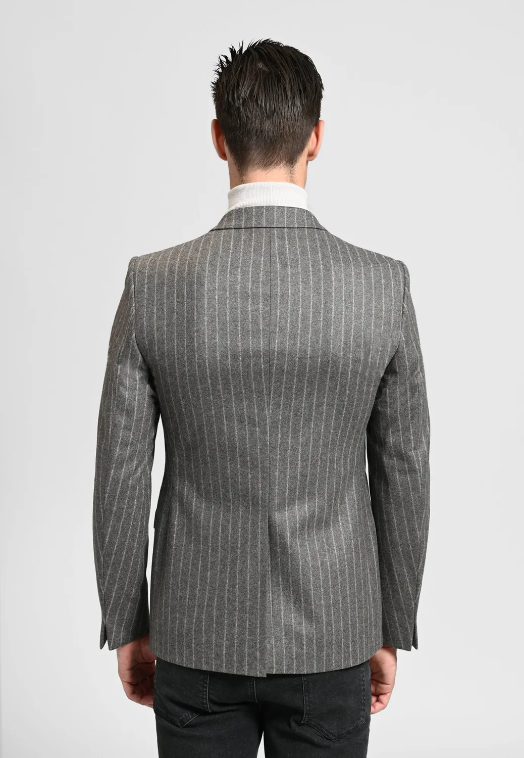 Pierre Talamon rayée beige veste tailleur