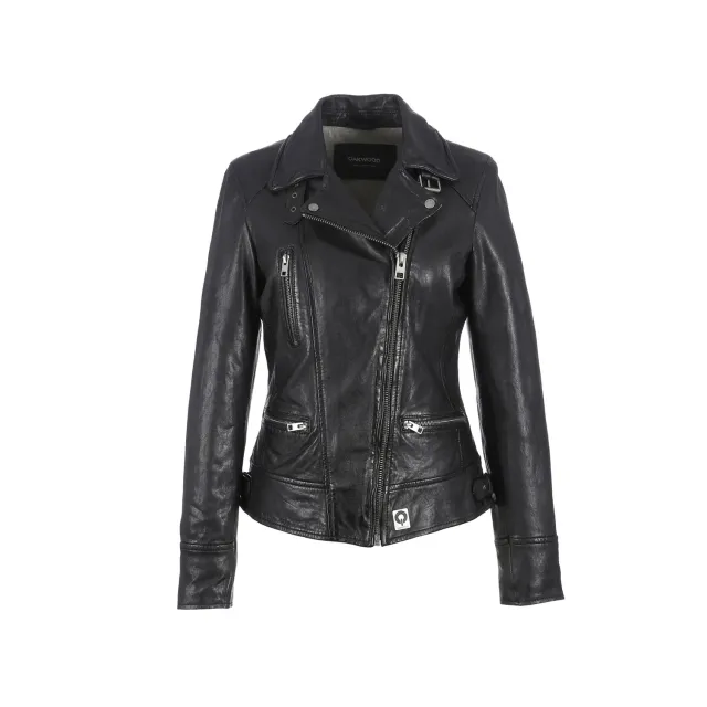 Oakwood Video 62065 blouson cuir noir effet lavé