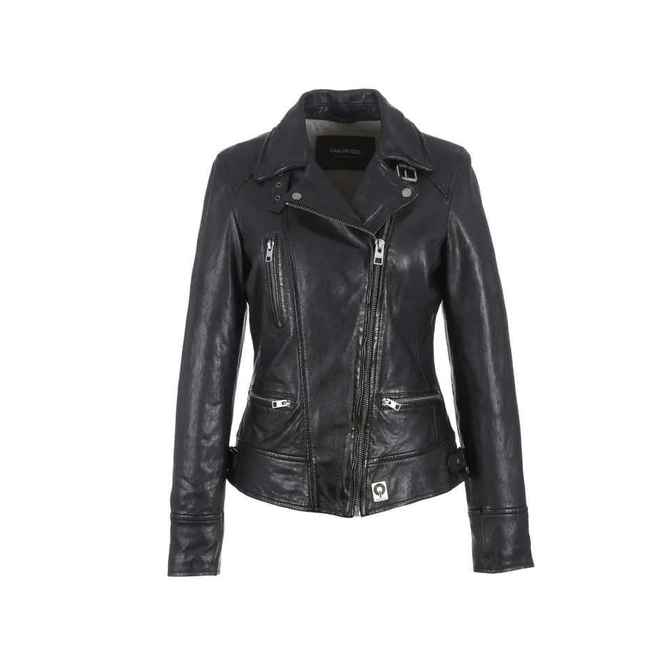 Oakwood Video 62065 blouson cuir noir effet lavé
