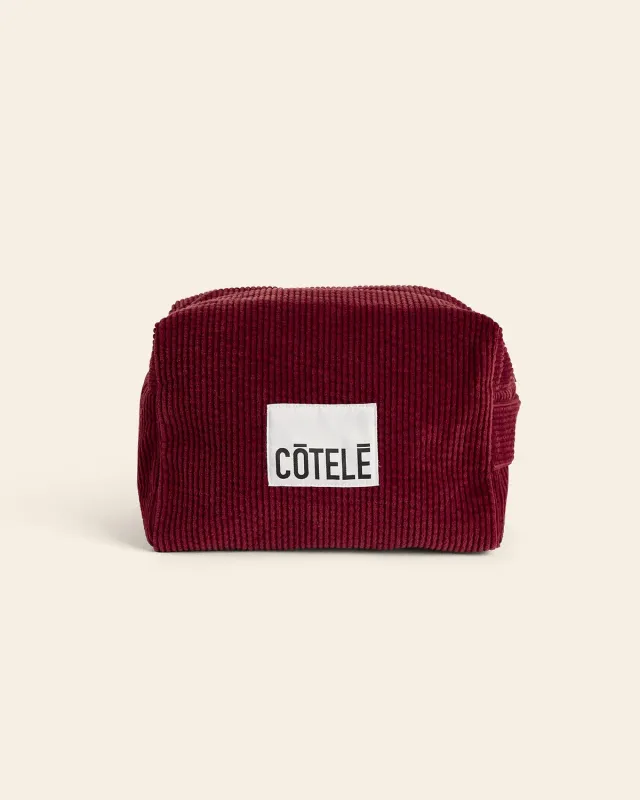 Cotelé Paris Trousse de Toilette XL prune velours