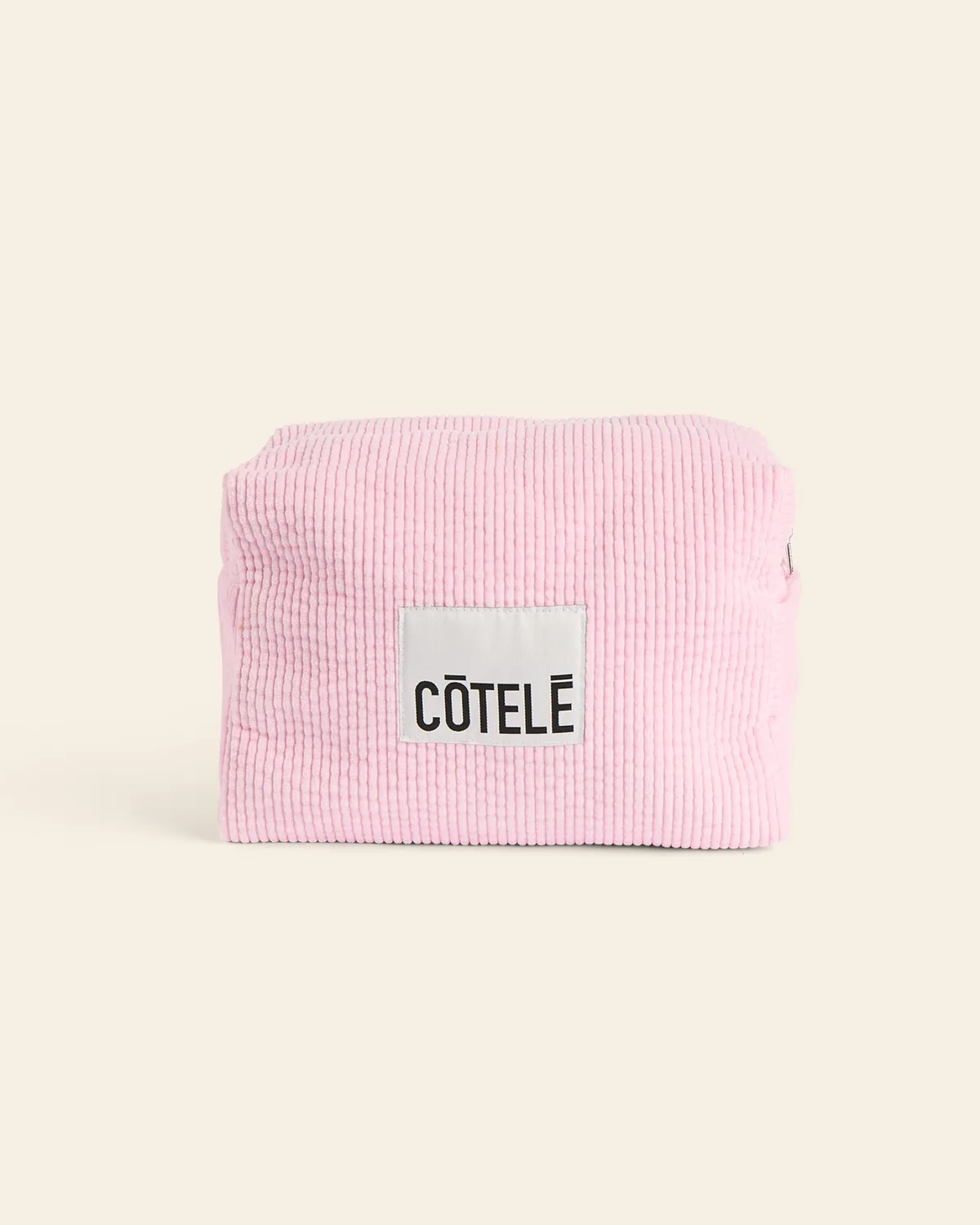 Cotelé Paris Trousse de Toilette XL rose velours coton bio