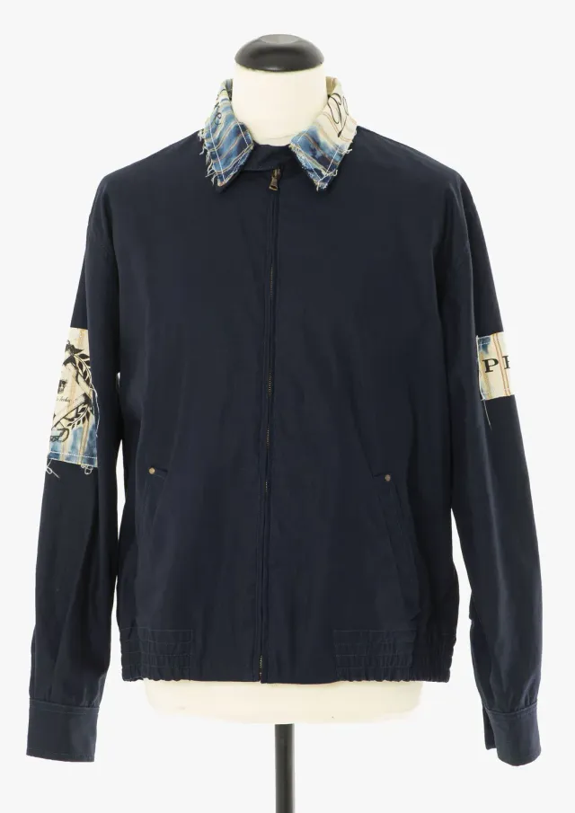 Paolo Leduc Couture Tailoring bomber blouson bleu marine coton