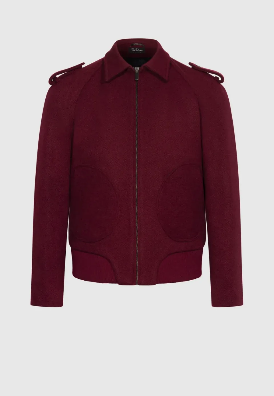 Pierre Talamon bomber blouson laine bordeaux chaud