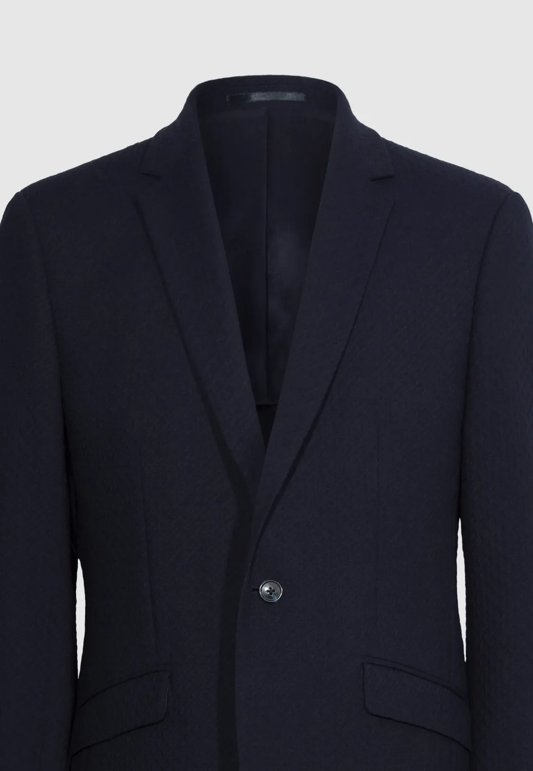 Pierre Talamon Maille Navy veste bleu marine laine