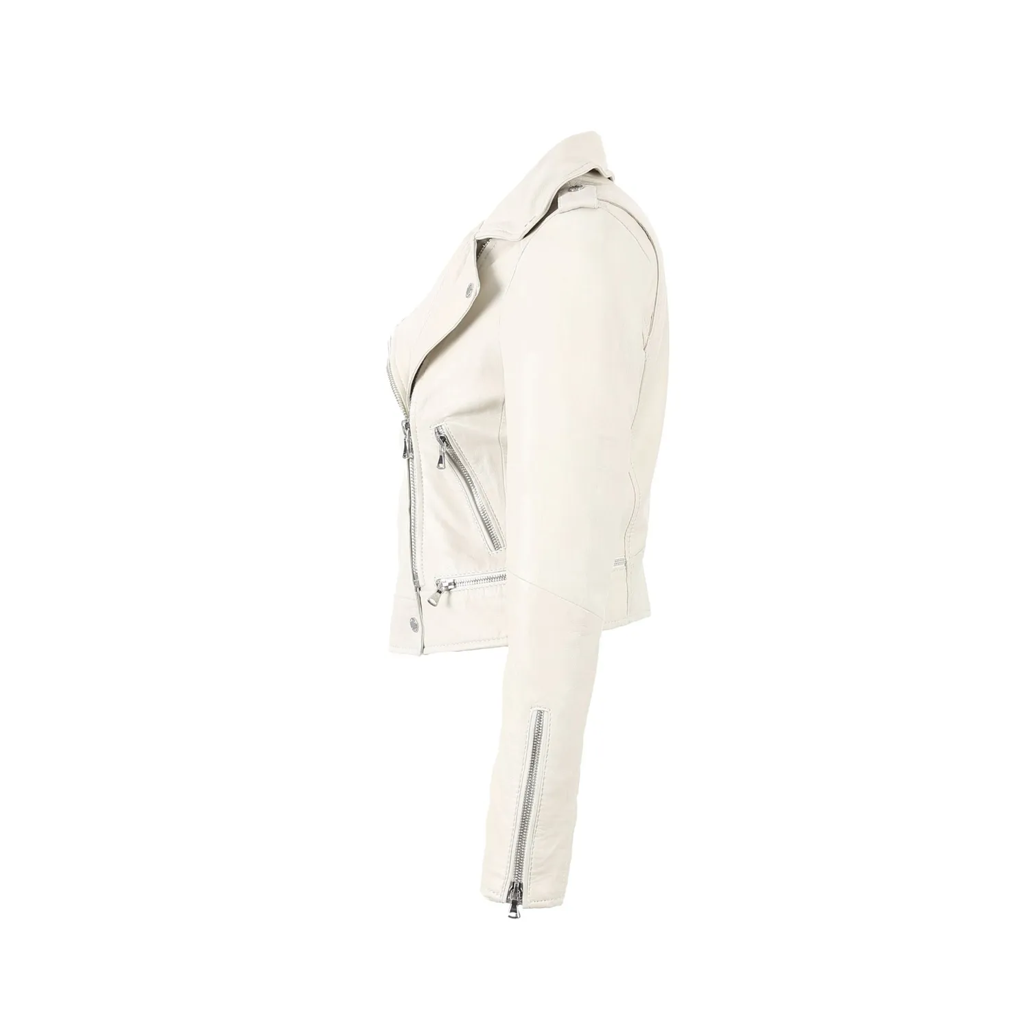 Oakwood Yoko 62326 blouson cuir blanc