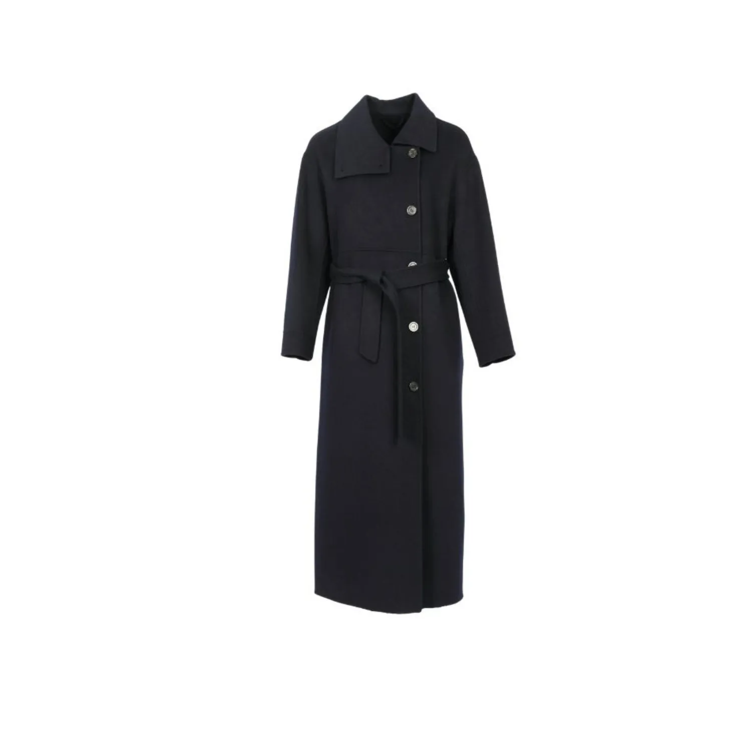 Oakwood Paname 65355 manteau laine bleu marine ceinture