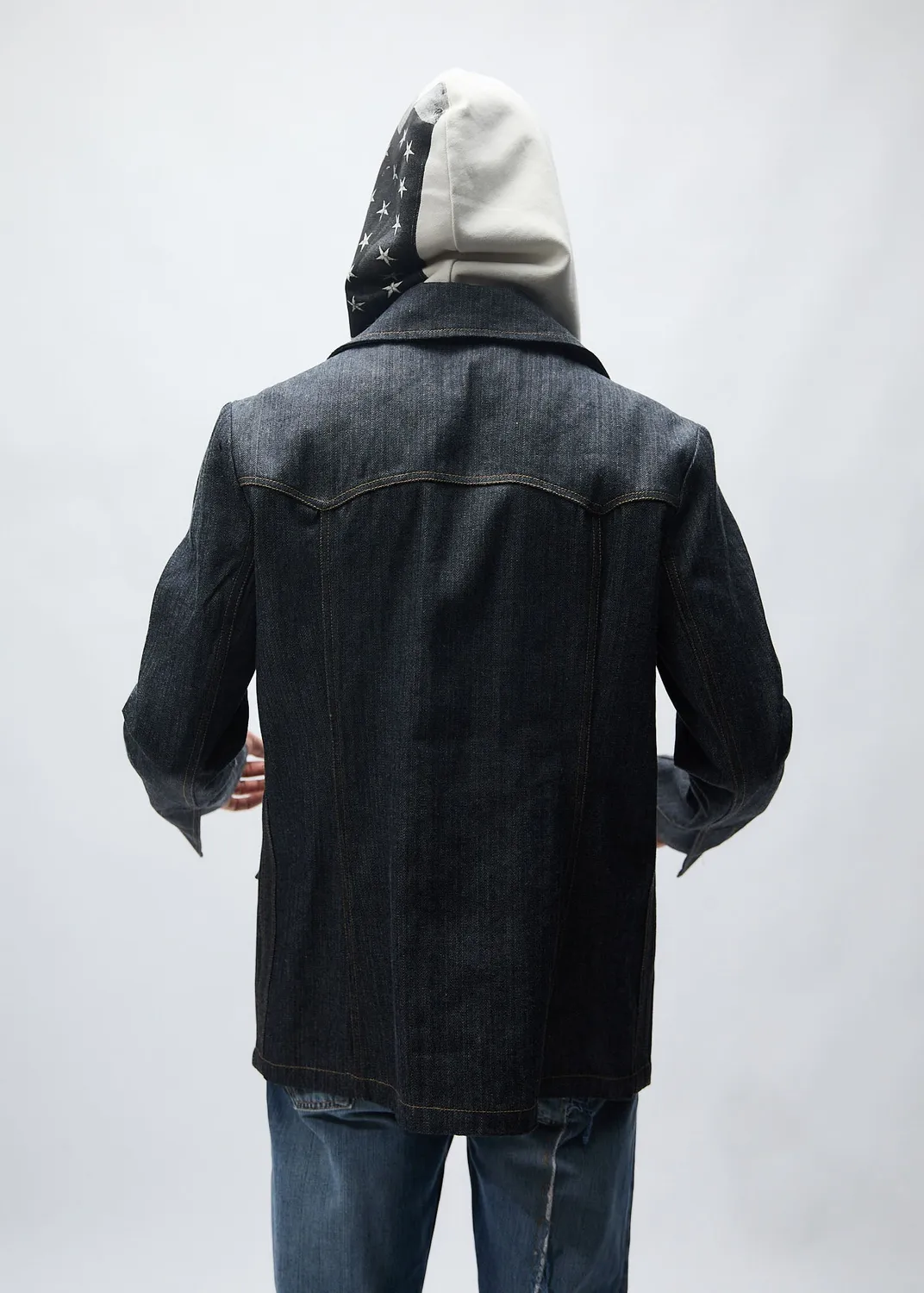Paolo Leduc Still Working veste workwear denim rayé