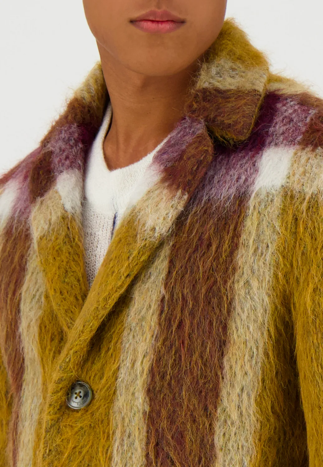Pierre Talamon manteau laine à carreaux homme hiver