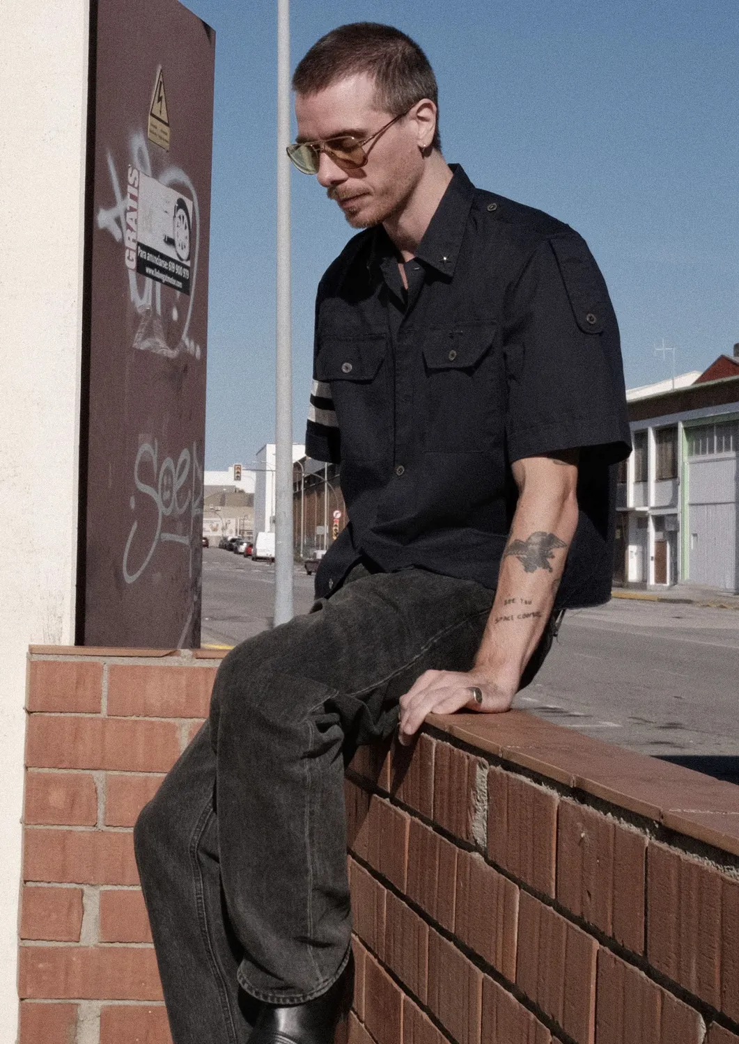 Paolo Leduc Custom Motors chemise oversize militaire taille unique