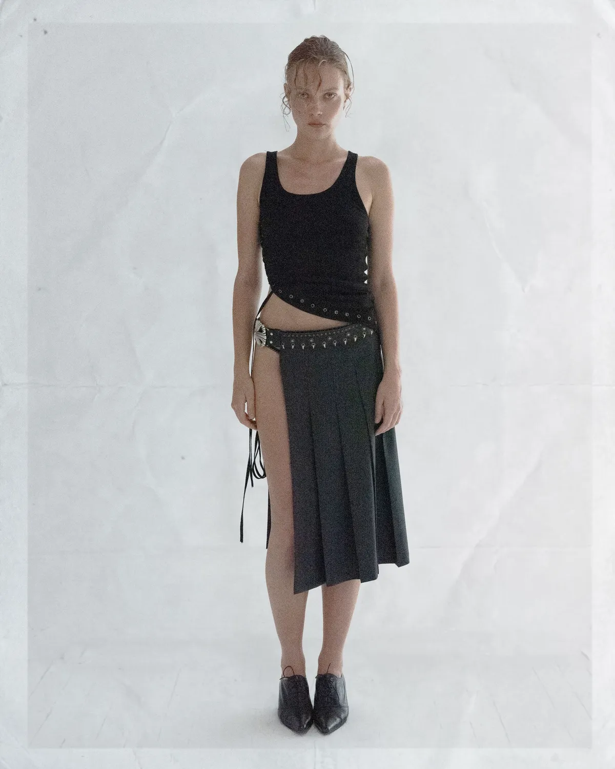 PAOLO LEDUC Bustier Leduc débardeur noir coton S/M