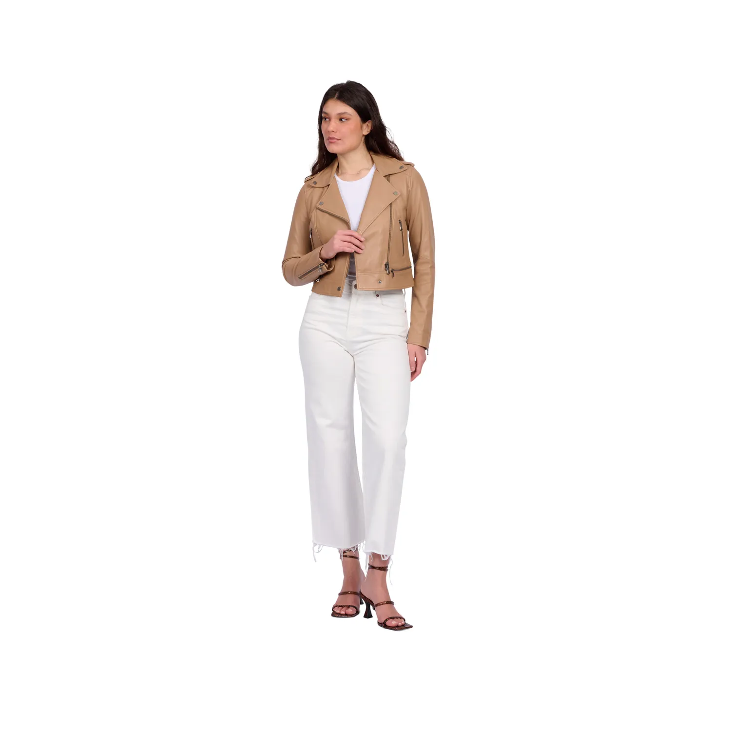 OAKWOOD YOKO 62326 blouson cuir noisette