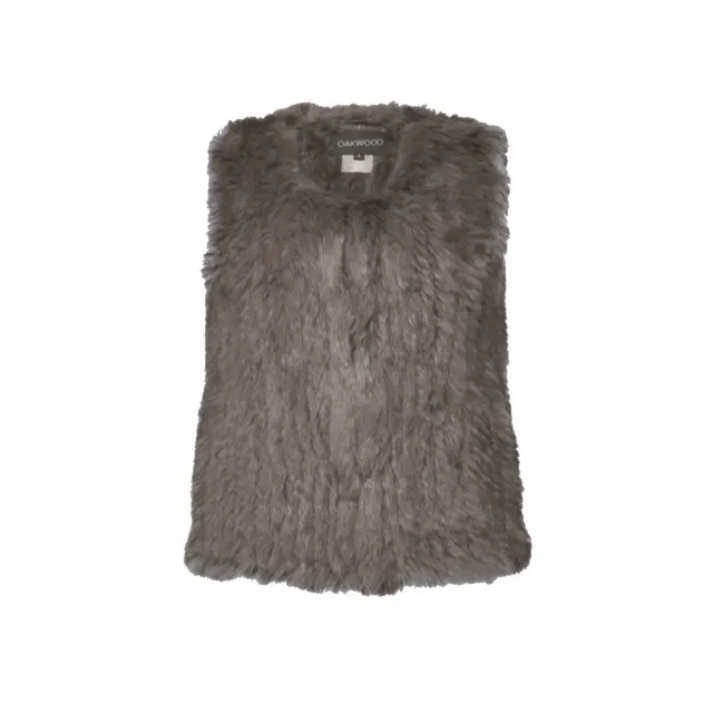 Oakwood Magali 62683 gilet fourrure lapin taupe clair
