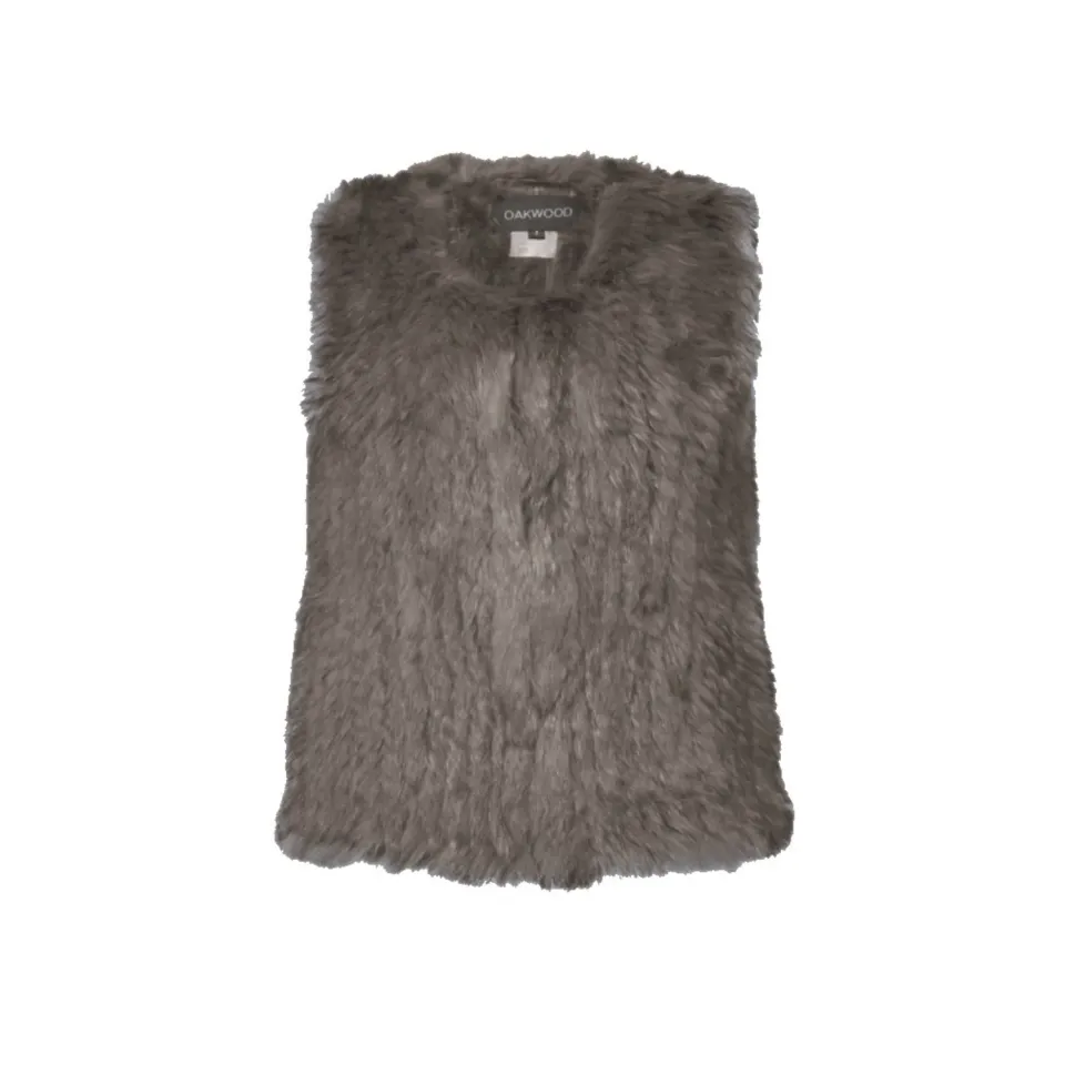 Oakwood Magali 62683 gilet fourrure lapin taupe clair