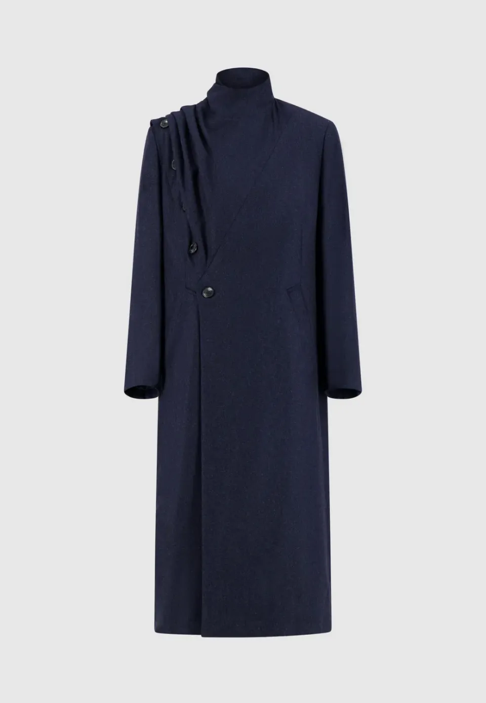 Pierre Talamon col écharpe manteau bleu hiver